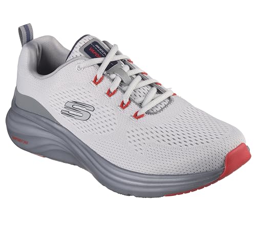 Skechers Herren Vapor Foam Sneaker, Gray Mesh/Synthetic/Orange Trim, 39.5 EU von Skechers