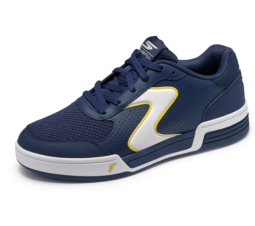 Skechers Herren Viper Court Classic Sneaker, Marineblaues Leder, Synthetik, Textil, gelber Rand, 39.5 EU Skechers Herren Viper Court Classic Sneaker, Marineblaues Leder, Synthetik, Textil, gelber Rand, 39.5 EU von Skechers