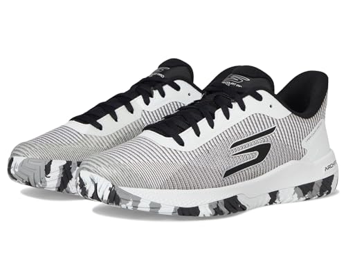 Skechers Herren Viper Court Pro 2.0 Sneaker, Weißes Synthetisches Textil, schwarzer Besatz, 45.5 EU Skechers Herren Viper Court Pro 2.0 Sneaker, Weißes Synthetisches Textil, schwarzer Besatz, 45.5 EU von Skechers