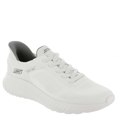 Skechers Herren Wide Fit Hands-Free Slip-ins Bobs Squad Chaos Solid Step Sneaker, weiß, 44 EU Weit Skechers Herren Wide Fit Hands-Free Slip-ins Bobs Squad Chaos Solid Step Sneaker, weiß, 44 EU Weit von Skechers