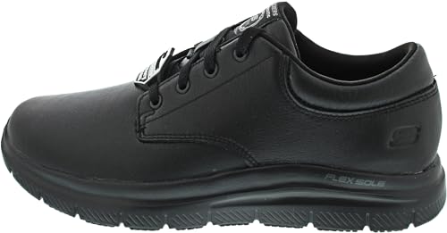 Skechers Herren Flex Advantage Sr Fourche Uniform-Schuh, Black Leather, 41 EU von Skechers