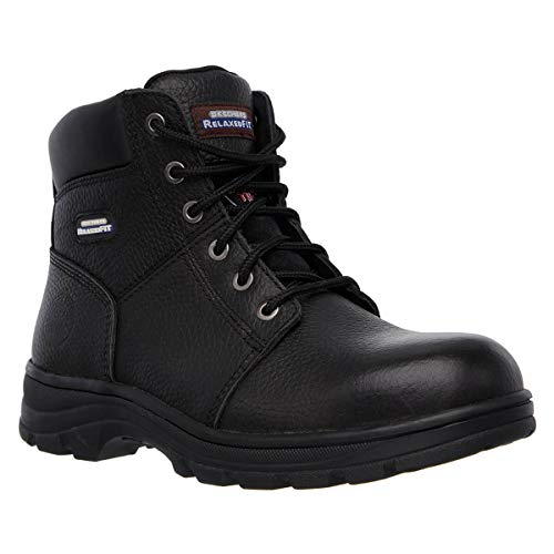 Skechers Herren Workshire Kampfstiefel, Black Embossed Leather, 45.5 EU Skechers Herren Workshire Kampfstiefel, Black Embossed Leather, 45.5 EU von Skechers