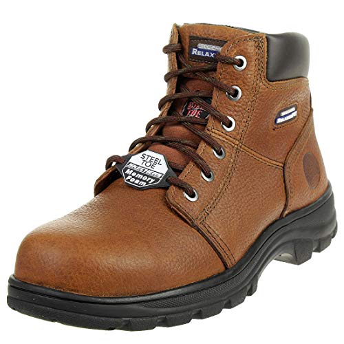 Skechers Herren Kampfstiefel, Brown Embossed Leather, 49.5 EU von Skechers