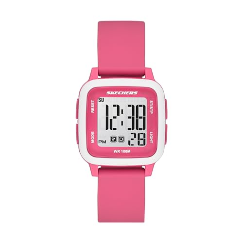 Skechers Holmby Damen Digital Pink Silikon Uhr (Modell: SR6300), Pink von Skechers