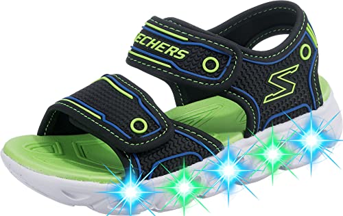 Skechers Hypno-Splash Sandalen, Black Synthetic/Blue & Lime Trim, 37 EU von Skechers