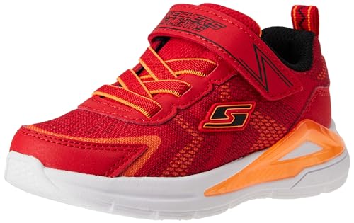 Skechers Jungen 401660l Rdor Sneaker, Red Textile Orange Black Trim, 34.5 EU von Skechers