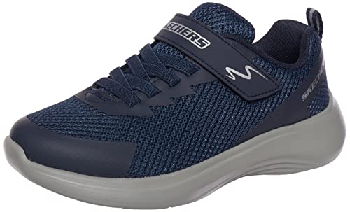 Skechers Jungen 403764l NVY Sneaker, Marineblauer Textilbesatz, Grauer Rand von Skechers