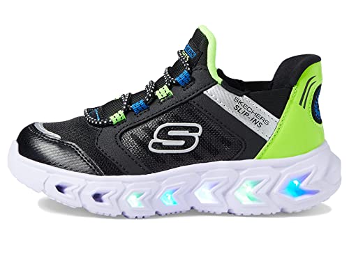 Skechers Jungen 403843l Bklm Sneaker, Black Synthetic / Textile / Lime, Blue, & Sil, 30 EU von Skechers