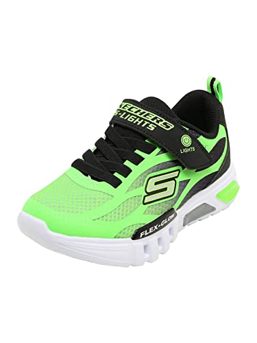 Skechers Jungen Flex-glow Dezlom Sneaker, Lime Synthetic Textile Black Trim, 29 EU von Skechers