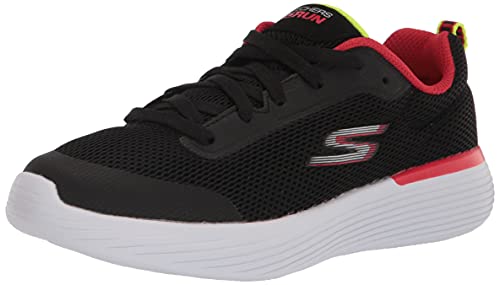 Skechers Jungen Go Run 400 V2 Omega Sneaker, Black Red Textile Lime Trim, 37 EU von Skechers