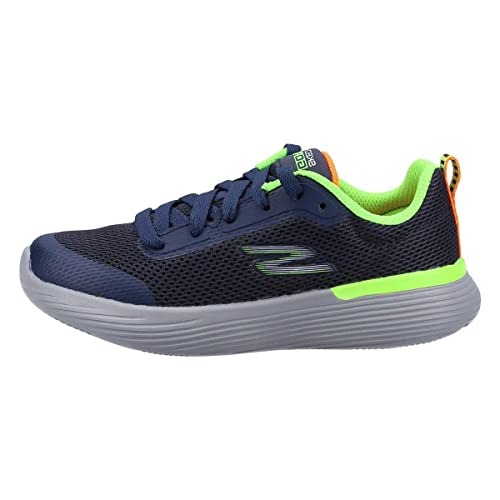 Skechers Jungen Go Run 400 V2 Omega Sneaker, Navy Lime Textile Orange Trim, 27 EU von Skechers