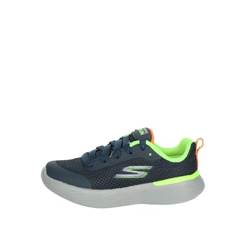 Skechers Jungen Go Run 400 V2 Omega Sneaker, Navy Lime Textile Orange Trim, 33 EU von Skechers