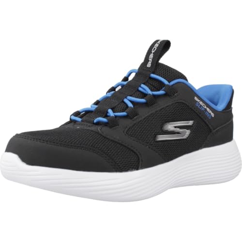 Skechers Jungen Go Run 400 V2 Turbo-Brisk Sneaker, Black Synthetic/Textile/Royal Trim von Skechers