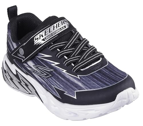 Skechers Jungen Light Storm 2.0-Bolt-Brights Sneaker, Schwarz Grau, 28.5 EU von Skechers