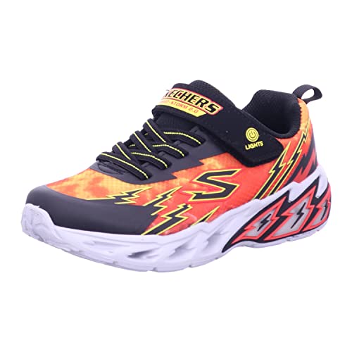 Skechers Light Storm 2.0 Sneaker, Black Textile/Synthetic/Red & Yellow Trim, 29 EU von Skechers