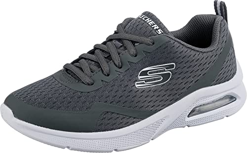 Skechers Jungen Microspec Max Sneaker, Charcoal Textile Charcoal White Trim, 27.5 EU von Skechers