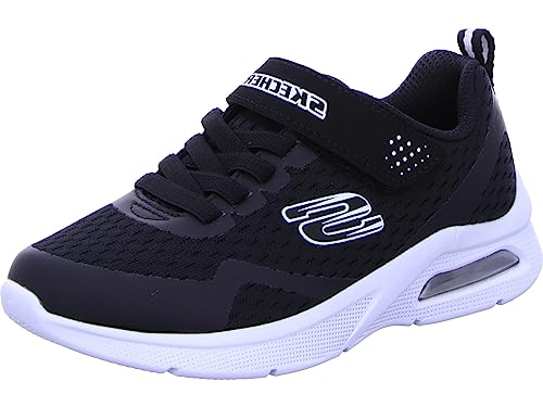 Skechers Jungen Microspec Max Torvix Sneaker, Black Textile Black White Trim, 28 EU von Skechers