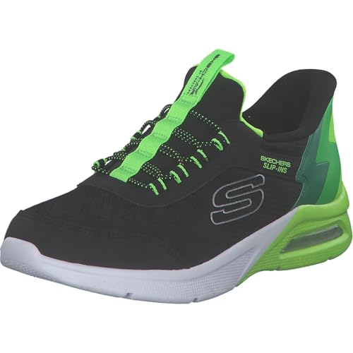 Skechers Jungen Microspec Max Brisk-Stripe Sneaker, Schwarz von Skechers