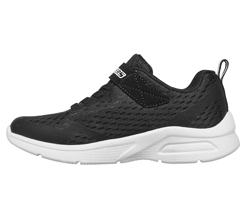 Skechers Jungen Microspec Max Torvix Sneaker, Black Textile Black White Trim, 27 EU von Skechers