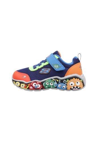 Skechers Play Scene Sneaker, Navy & Blue Textile/Lime & Red Synthetic/Mu, 23 EU von Skechers