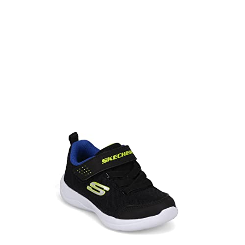 Skechers Jungen Skech-stepz 2.0 Mini Hiker Sneaker, Black Textile Synthetic Blue Lime Trim, 27 EU von Skechers