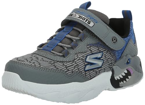 Skechers Jungen Sneaker, Anthrazit, synthetischer Stoff, Blauer Rand von Skechers