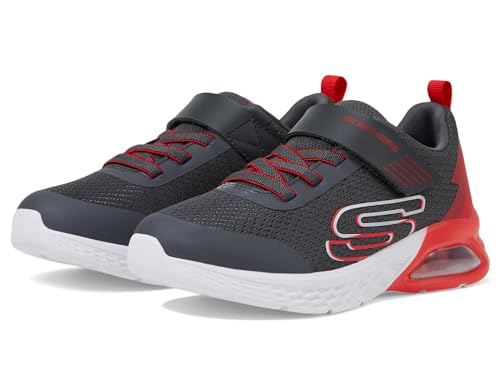 Skechers Jungen Sneaker, Anthrazit-Textil-Synthetik-roter Rand von Skechers