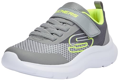 Skechers Jungen Sneaker, Anthrazit Textil Synthetik Gelb, 31 EU von Skechers