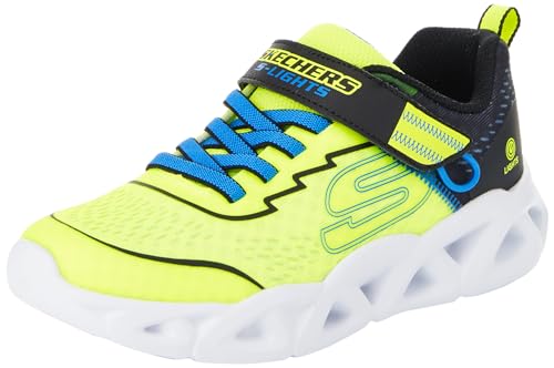 Skechers Jungen Sneaker, Gelb Textil Synthetik Schwarz Blau Tri, 30 EU von Skechers