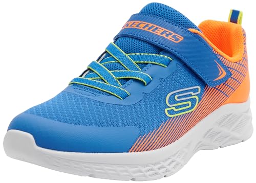 Skechers Jungen Sneaker, Royal Textile Synthetic Orange Trim, 28 EU von Skechers