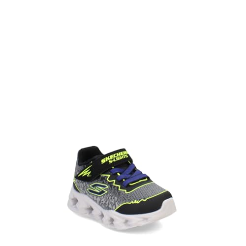 Skechers Jungen Sneaker, Schwarz Synthetik Gelb Blau Trim von Skechers