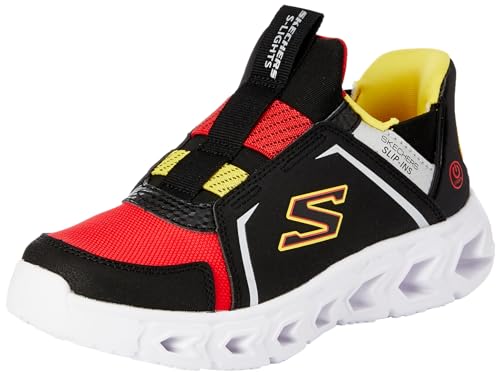 Skechers Jungen Sneaker, Schwarz Synthetik Textil Rot Gelb SI, 7 UK EU Skechers Jungen Sneaker, Schwarz Synthetik Textil Rot Gelb SI, 7 UK EU von Skechers