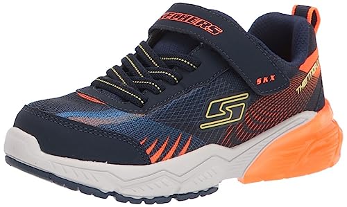 Skechers Jungen Thermoflux 2.0 Kodron sneakers, Navy Blue Textile Orange Lime Trim, 31 EU von Skechers