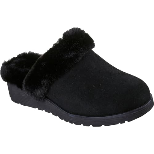Skechers Keepsakes Wedge Time To Cruise Leder Damen Schwarz Hausschuhe, Schwarz , 39 EU von Skechers