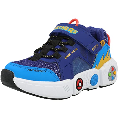 Skechers Unisex-Child Gametronix Sneaker, Royal/Multi, 13.5 Little Kid von Skechers