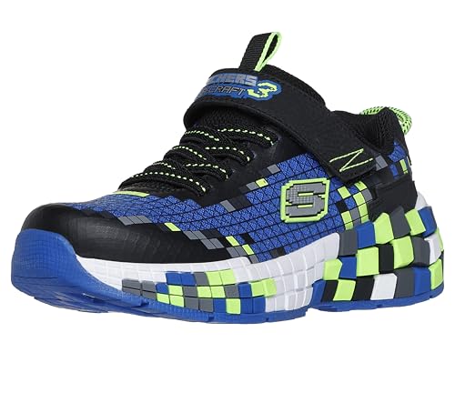 Skechers Kids Boy's Mega-Craft 3.0 Sneaker, Black/Blue/Lime, 3 Little Kid von Skechers