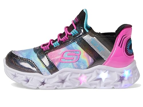 Skechers Kids Girls Galaxy Lights-Tie Dye Takeo Sneaker, Black/Multi, 3 Little Kid von Skechers