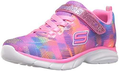 Skechers Kids Girls' Spirit Sprintz-Rainbow Raz Sneaker, Neon Pink/Multi, 5 M US Toddler von Skechers