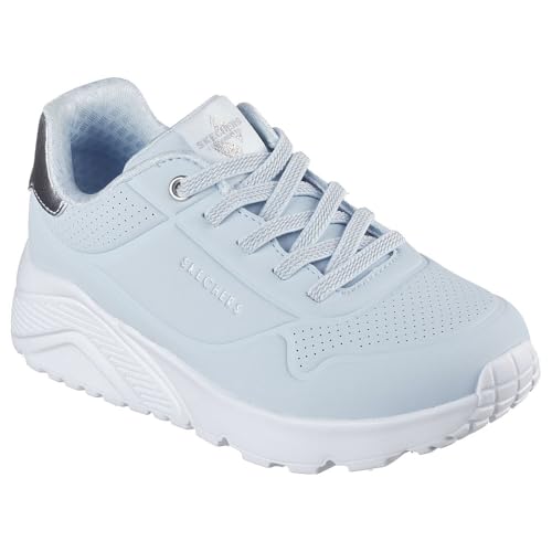 Skechers Kinder Sneaker UNO Lite Metallic Mode für Mädchen in Blau mit Gummischnürung. blau Gr. 32 von Skechers