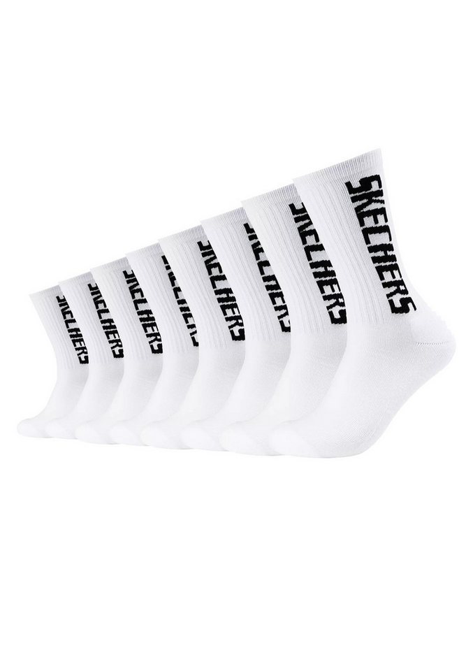 Skechers Kurzsocken Unisex Tennis Sock cushioned line 8p (Spar-Pack, 8-Paar, 8er-Pack) von Skechers