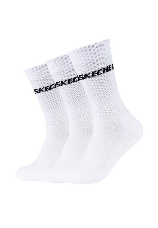 Skechers Kurzsocken Unisex cushioned long Tennis Socks 3P (Packung, 3-Paar, 3er-Pack) von Skechers