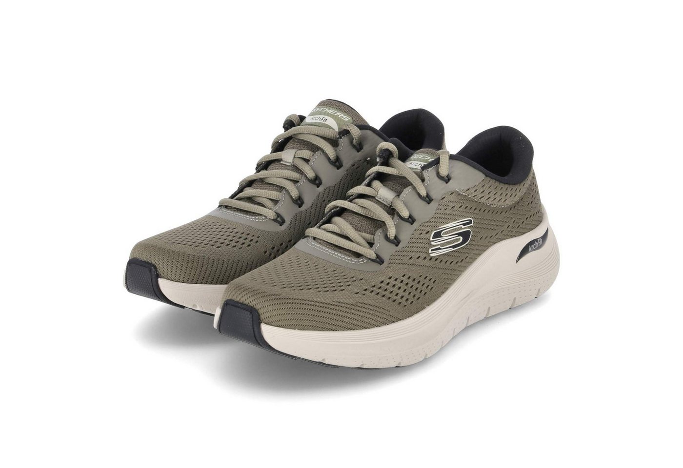 Skechers Skechers 232700 OLBK Herren Textil schwarz Schnürschuh von Skechers