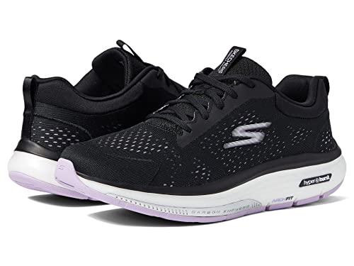 Skechers Mädchen 124933 Bklv Sportschuhe, Schwarzer Textil Lavendelrand, 35.5 EU von Skechers