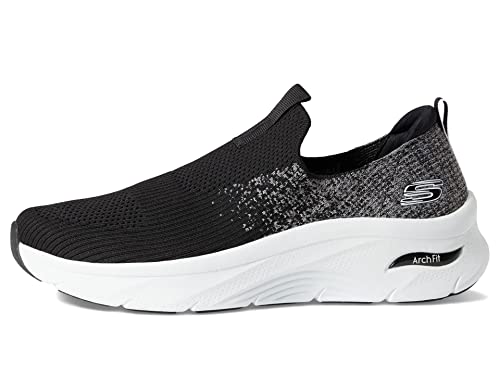 Skechers Mädchen 149684 Schwarz Sportschuhe, Schwarzer Strick mit Weißem Rand, 35 EU von Skechers