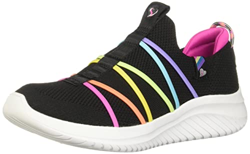 Skechers Mädchen 302242l Bkmt Sportschuhe, Schwarz Gestrickt mit Mehreren Zierteilen, 34 EU von Skechers