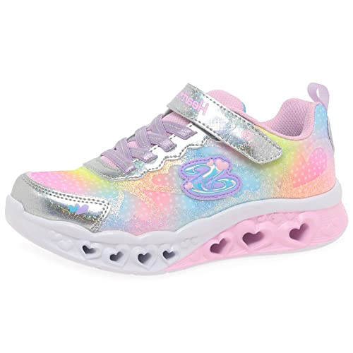Skechers Mädchen 302315l Smlt Sneaker, Silbernes Synthetisches Netz, 28 EU von Skechers