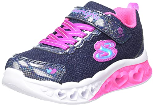 Skechers Mädchen 302317l Nvmt Sneaker, Marineblaues glitzerndes Netzgewebe, mit Mehreren Zierteilen Skechers Mädchen 302317l Nvmt Sneaker, Marineblaues glitzerndes Netzgewebe, mit Mehreren Zierteilen von Skechers