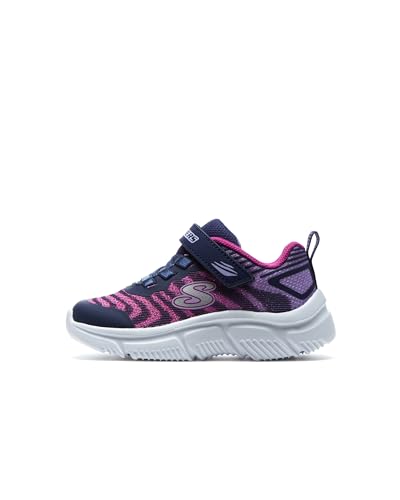 Skechers Mädchen 302478n Nvpk Sneaker, Marineblaues Netzgewebe mit rosa Zierteilen, 25 EU von Skechers