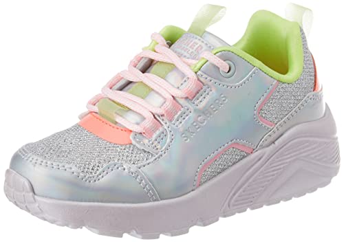 Skechers Mädchen 310483l Smlt Sneaker, Silberfarbenes Textilband mit Mehreren Zierteilen Skechers Mädchen 310483l Smlt Sneaker, Silberfarbenes Textilband mit Mehreren Zierteilen von Skechers