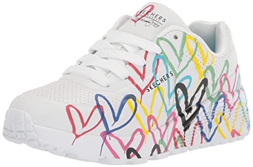Skechers Mädchen 314064l Wmlt Sneaker, White Synthetic Multi Trim, 33 EU von Skechers